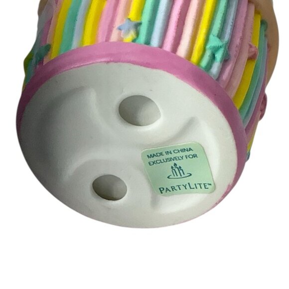 Retired PartyLite Birthday Cupcake Candle Holder Trinket Box Vintage NWOT - Picture 8 of 16